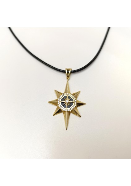 Madalyon Kuzey Yıldızı Kolye 14 Ayar Altın Hd Videolu modelleri