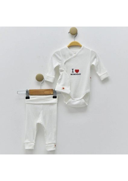 Unısex Mom&dad 3'lü Bebek Takım