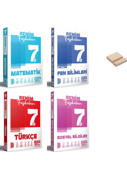 Benim Hocam 7. Sınıf Matematik Fen Türkçe ve Sosyal Fasikülleri 4lü Set + Telefon Standı