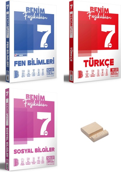 Benim Hocam 7. Sınıf Fen Türkçe ve Sosyal Fasikülleri 3lü Set + Telefon Standı