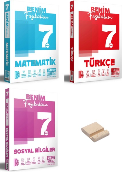 Benim Hocam 7. Sınıf Matematik Türkçe ve Sosyal Fasikülleri 3lü Set + Telefon Standı