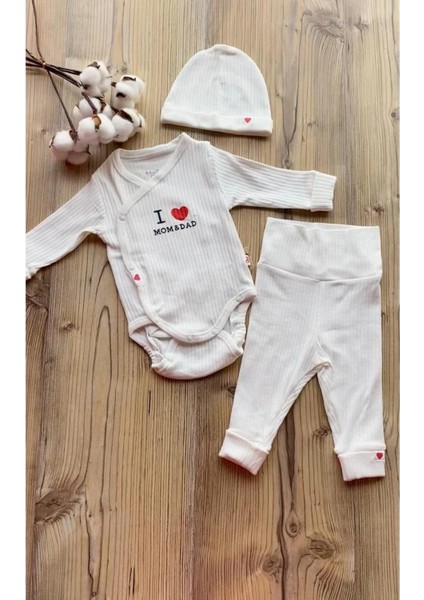 Unısex Mom&dad 3'lü Bebek Takım fiyatları