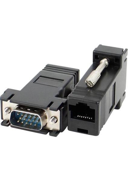 VGA Extender RJ45 Cat5/cat6/cat7 Uzatıcı Çevirici (2'li Paket) fırsatları