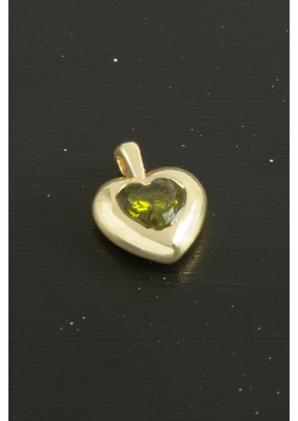 Nrzsnt Kalp Zirkon Taşlı Tek Kulplu Aparat 1 Adet-Yeşil fiyatları