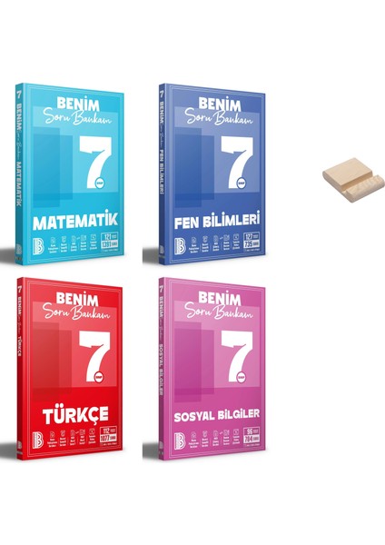 Benim Hocam 7. Sınıf Matematik Fen Türkçe Sosyal Soru Bankası 4lü Set + Telefon Standı