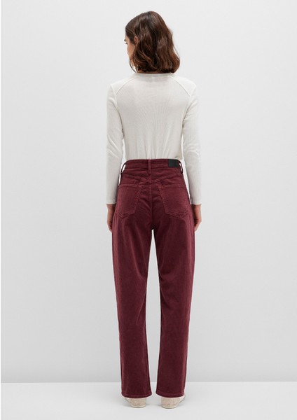 Laura Bordo Kadife Pantolon 101153-85728