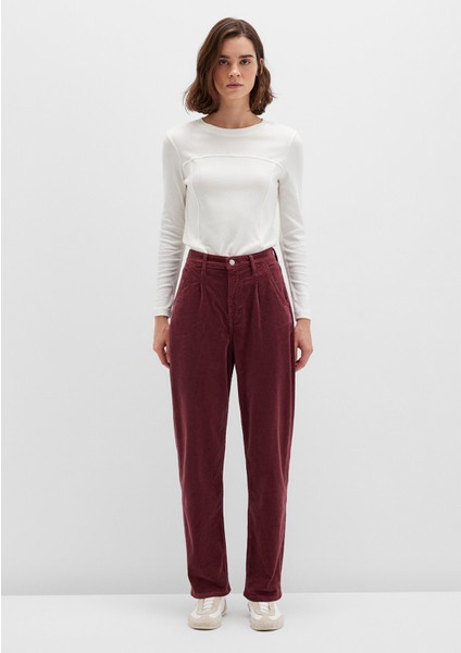 Laura Bordo Kadife Pantolon 101153-85728