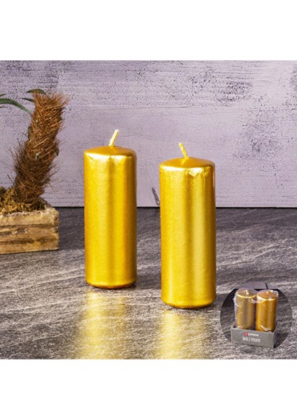 Altın Mum 2'li 10X4 cm