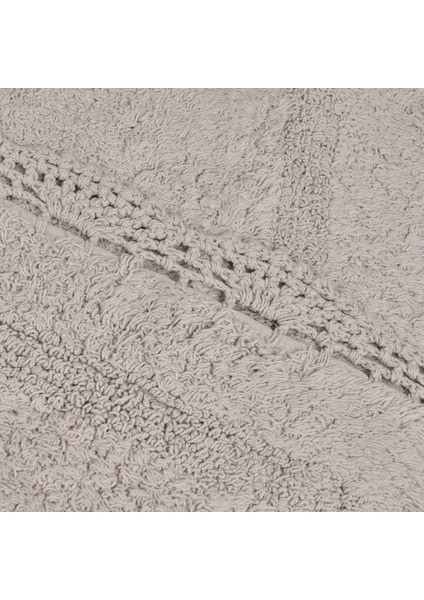 Soft Lace 2'li Banyo Paspası - Gri - 40X60 cm + 60X90 cm modelleri