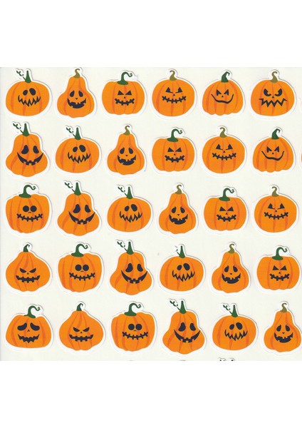 Cute Pumpkins Halloween Sticker Set Cadılar Bayramı Şirin Balkabakları 2 cm Sticker Seti NSTI0178 fiyatları