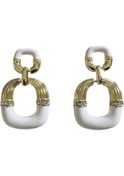 Taş Işlemeli Mineli Küpe