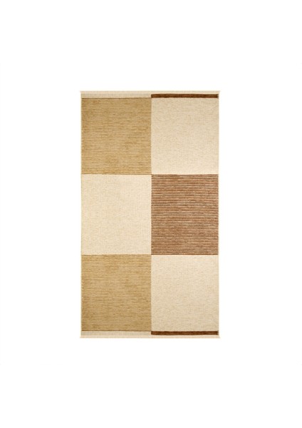 Soft Nestory Reony Halı - Kahverengi - 80X150 cm