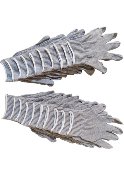 Ham Örgü Iş Eldiveni 20 cm (Polyester) 10 Çift-Paket