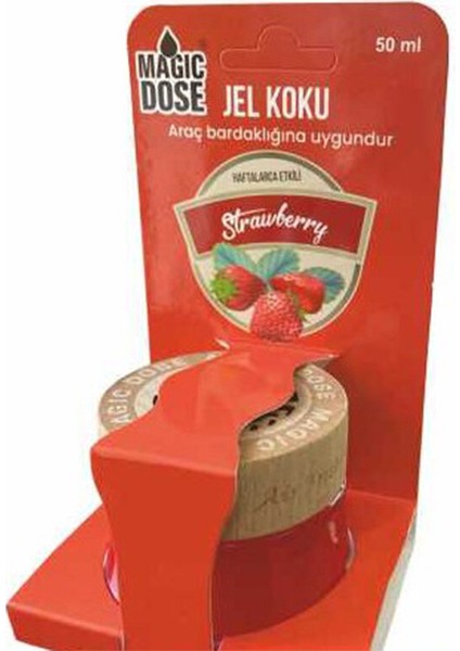 Dekoratif Ahşap Kapaklı Jel Koku 50ML - Çilek fiyatları