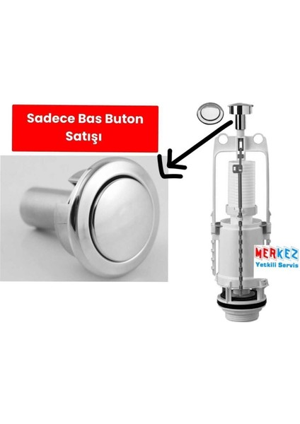 Creavit Uyumlu Klozet Rezervuar Bas Butonu Sifon Basma Düğmesi