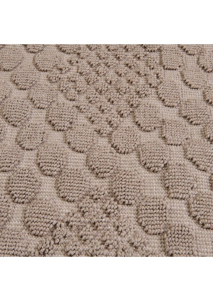 Soft Kağan 2'li Banyo Paspası - Bej - 60X100 cm + 50X60 cm modelleri