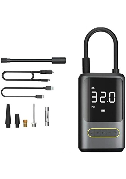 PR-HP401 Kablosuz Şarjlı Siyah Hava Pompası