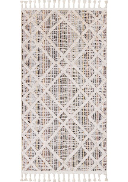 Soft Terazzo Cream Makine Halısı - Bej - 80X150 cm