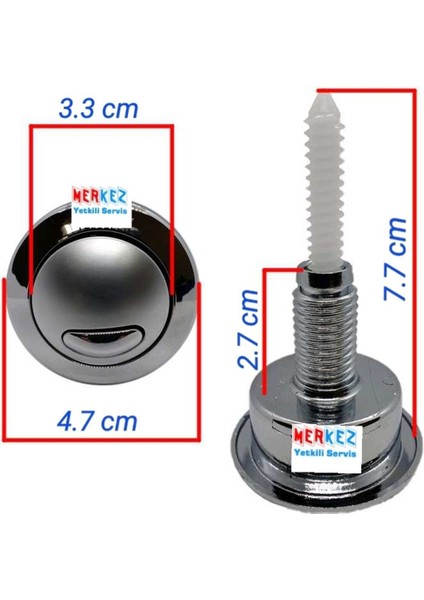 Siamp ve Serel Uyumlu Klozet Rezervuar Bas Butonu Sifon Basma Düğmesi fiyatları