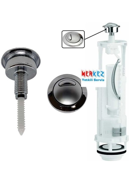 Siamp ve Serel Uyumlu Klozet Rezervuar Bas Butonu Sifon Basma Düğmesi modelleri