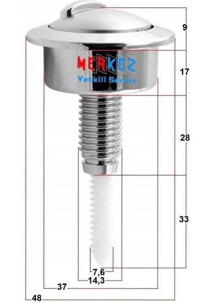Siamp ve Serel Uyumlu Klozet Rezervuar Bas Butonu Sifon Basma Düğmesi fırsatları