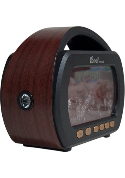 FP-535 El Fenerli Büyük Boy Nostaljik Radyo Fm Ahşap Şömine Görünümlü Bluetooth Hoparlör fırsatları