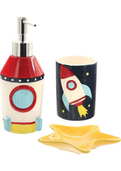 Rocket Seramik Banyo Seti 3 Parça fiyatları