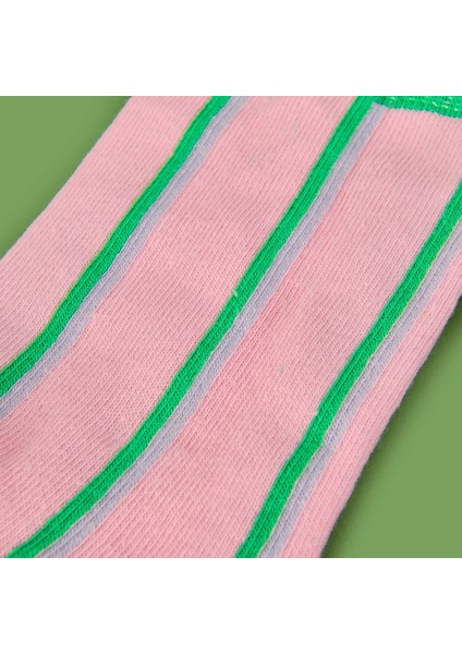 Soft Çizgili Çorap - Pembe modelleri