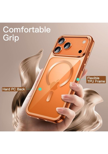 Apple iPhone 17 Pro Max Kılıf Kamera Çevresi Korumalı Renkli Magsafe Şarj Uyumlu Şeffaf Silikon modelleri