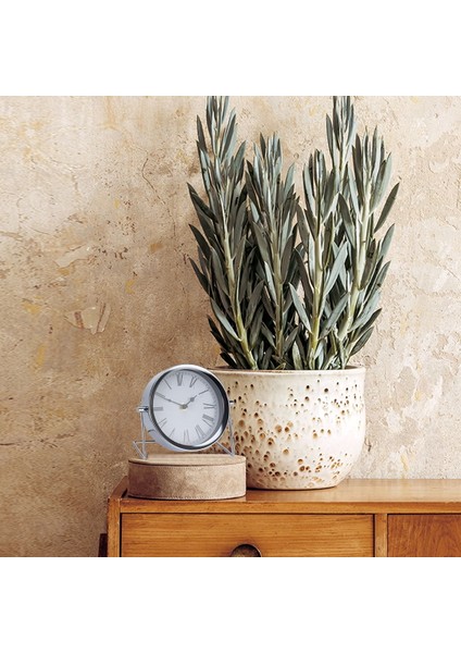 Dekoratif Metal Masa Saati - Gri