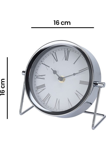 Dekoratif Metal Masa Saati - Gri fiyatları