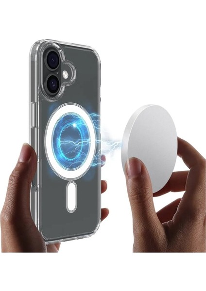 Apple iPhone 17 Kılıf Magsafe Wireless Kablosuz Şarj Uyumlu Manyetik Şeffaf Silikon Kapak indirimleri