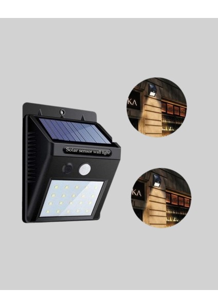 Buğz Güneş Enerjili 20 LED Hareket Sensörlü Lamba – IP65 Su Geçirmez Dış Mekan Aydınlatma fırsatları