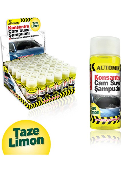 Automix Konsantre Cam Suyu Şampuanı 50 ml Limon(Adet)