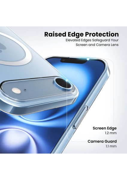 Apple iPhone 17 Air Kılıf Sararmaz Slim Magsafe Kablosuz Şarj Uyumlu Manyetik Sert Şeffaf Kapak fırsatları