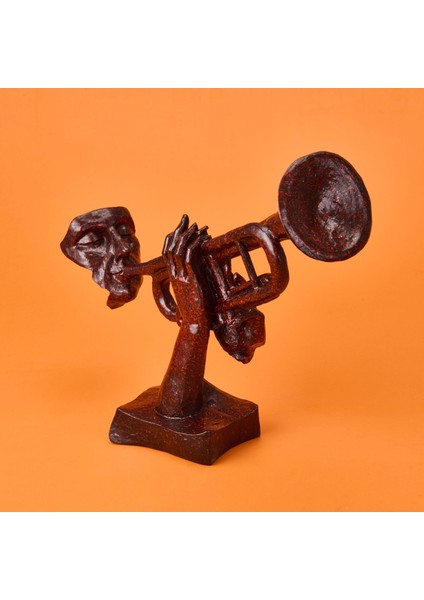 Deco Trompetista Dekor - Kırmızı / Siyah - 27X32 cm