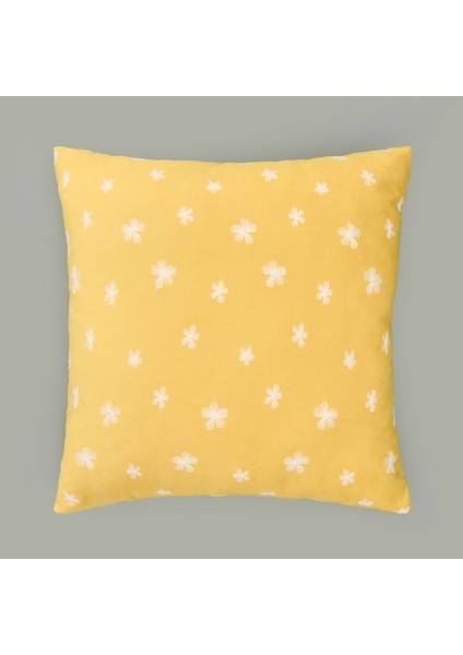 Soft Granny Summer Çiçek Nakışlı Kırlent - Hardal - 45X45 cm fiyatları