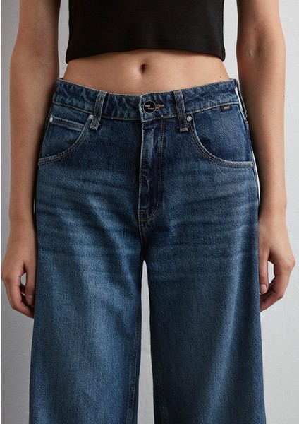 Siena Iconic Puslu Koyu Mavi Jean Pantolon 1010763-87748