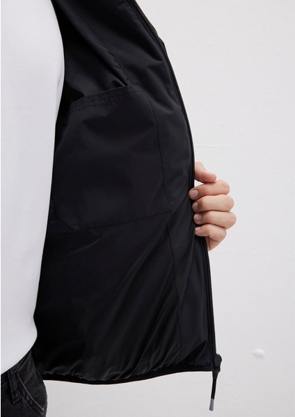 Kapüşonlu Siyah Şişme Mont 0110360-900