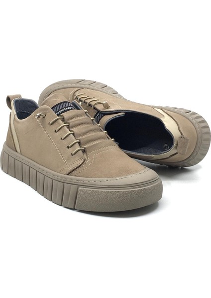 Taşpınar %100 Hakiki Nubuk Deri Erkek Günlük Rahat Kışlık Sneaker Bağcıksız Ayakkabı Yeni Sezon 40-44