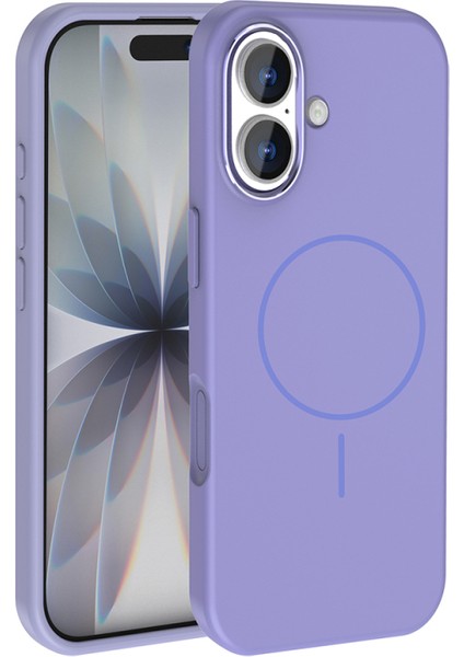 iPhone 17 Kılıf M-Safe Özellikli Lilova Premium Silicone Case Cover Kapak