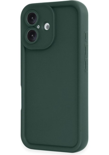 iPhone 16 Yumuşak Dokulu ve Kenarları Yükseltili Silikon Kılıf Rcv/viera