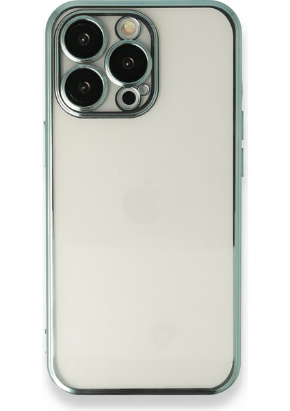 iPhone 14 Pro Max Kılıf Kamera Lens Korumalı Parlak Silikon Kapak Ryc/razer Lens - Yeşil
