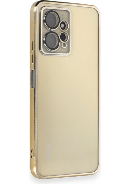 Redmi Note 12 4g Kılıf Kamera Lens Korumalı Parlak Silikon Kapak Ryc/razer Lens - Gold