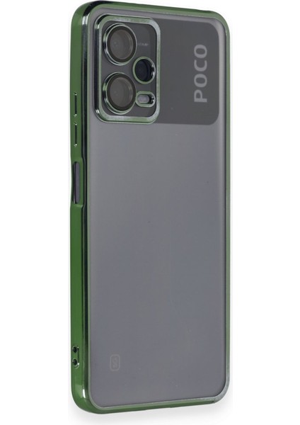 Poco X5 5g Kılıf Kamera Lens Korumalı Parlak Silikon Kapak Ryc/razer Lens - Yeşil