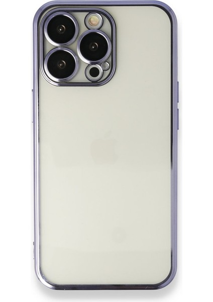 iPhone 14 Pro Max Kılıf Kamera Lens Korumalı Parlak Silikon Kapak Ryc/razer Lens - Mor