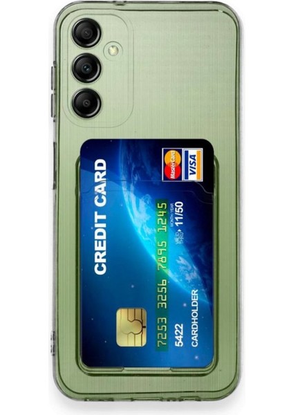 Samsung Galaxy A35 5g Kart Hazneli Şeffaf Silikon Kılıf Rcv/kart Şeffaf