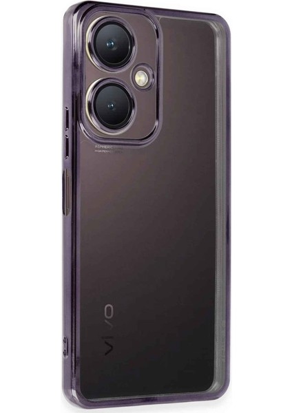 Vivo Y27 Kılıf Kamera Lens Korumalı Parlak Silikon Kapak Ryc/razer Lens - Mor