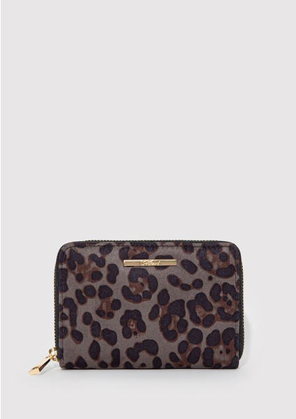 Suni Süet Leoapar Desenli Cüzdan 1912834-70246
