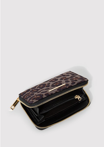 Suni Süet Leoapar Desenli Cüzdan 1912834-70246